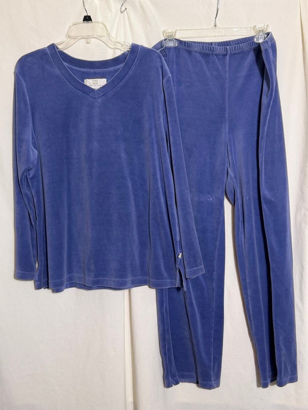 Karen Neuburger Velour Pajama Set XL Purple Lavender Lounge Sleepwear